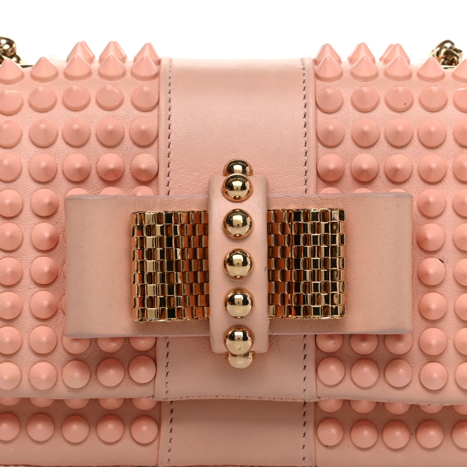 Christian Louboutin Calfskin Spiked Sweety Charity Crossbody Bag Jupon Pink 11 of 11