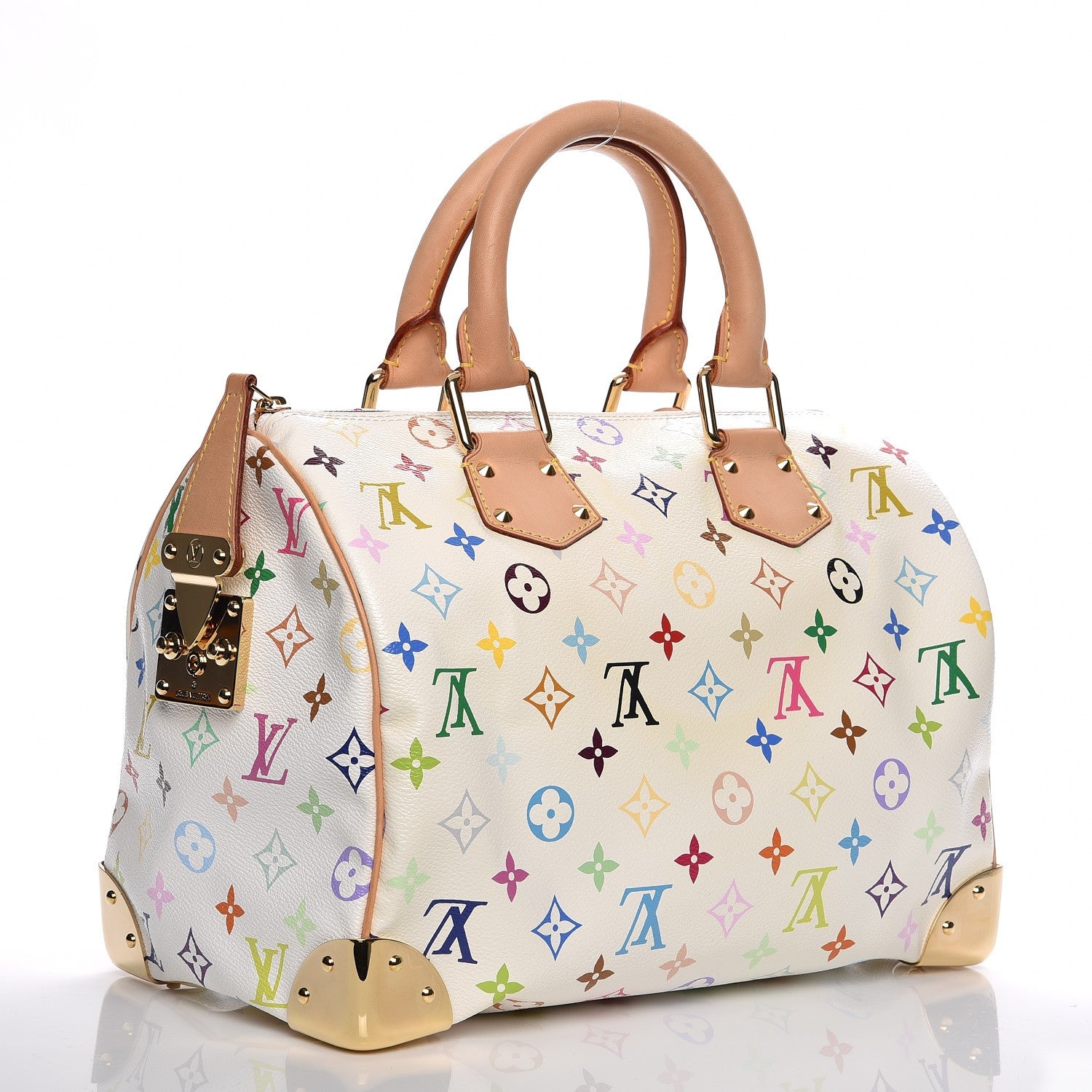 Louis Vuitton Monogram Multicolor Speedy 30 White 3 of 7