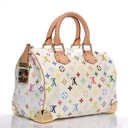 Louis Vuitton Monogram Multicolor Speedy 30 White 3 of 7