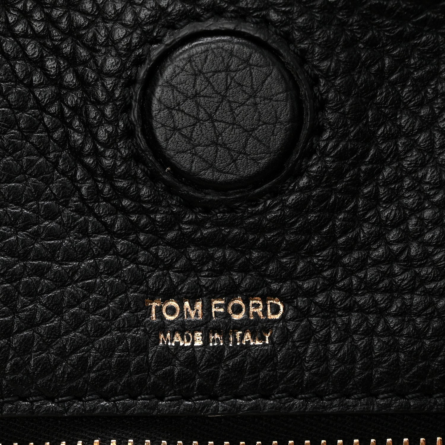 Tom Ford Pebbled Calfskin Small Alix Padlock Zip Hobo Bag Black 7 of 11