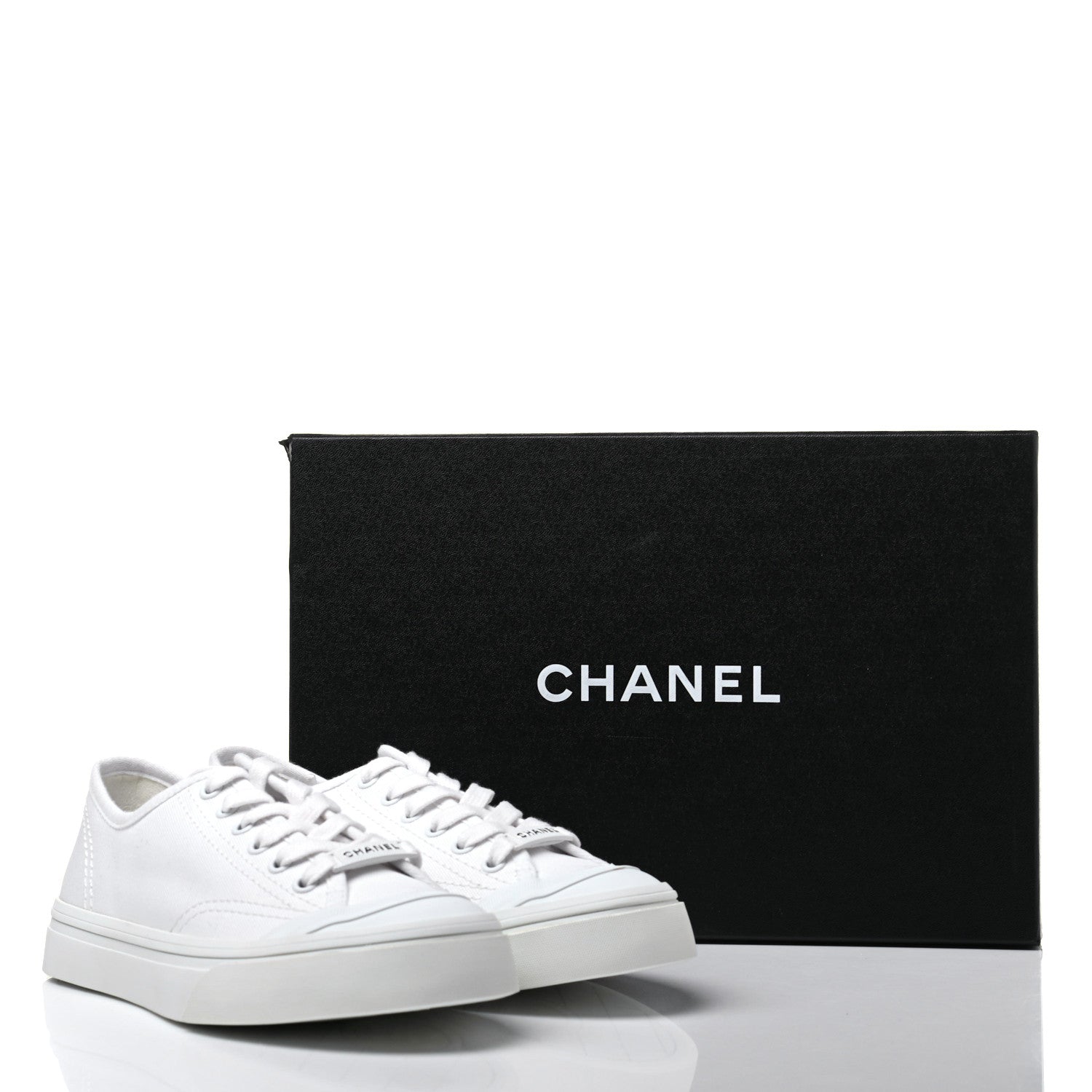 Chanel Fabric Low Top Sneakers 36 White 8 of 8