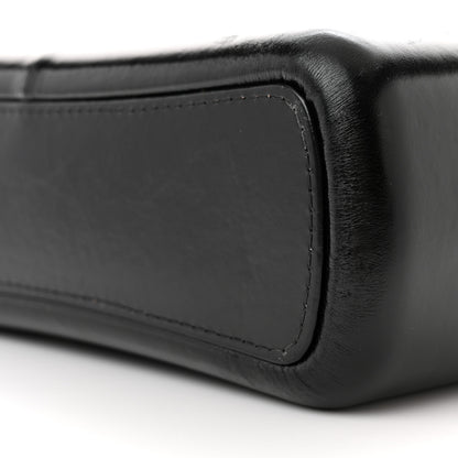 Chanel Aged Calfskin Quilted Medium Gabrielle Hobo Black White 10 of 13