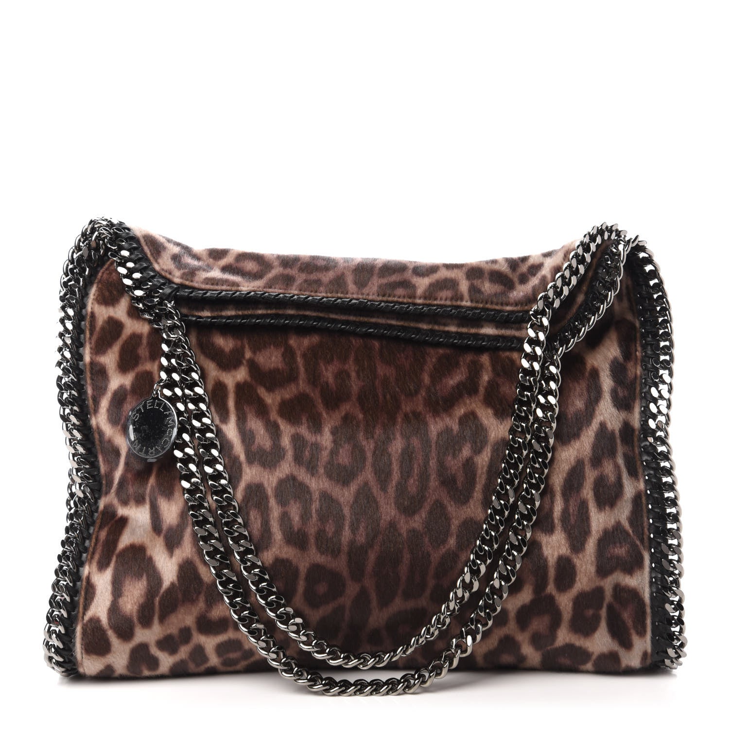 Stella McCartney Faux Calf Hair Leopard Print Small Falabella Tote Brown 1 of 10