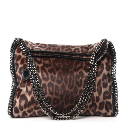 Stella McCartney Faux Calf Hair Leopard Print Small Falabella Tote Brown 1 of 10