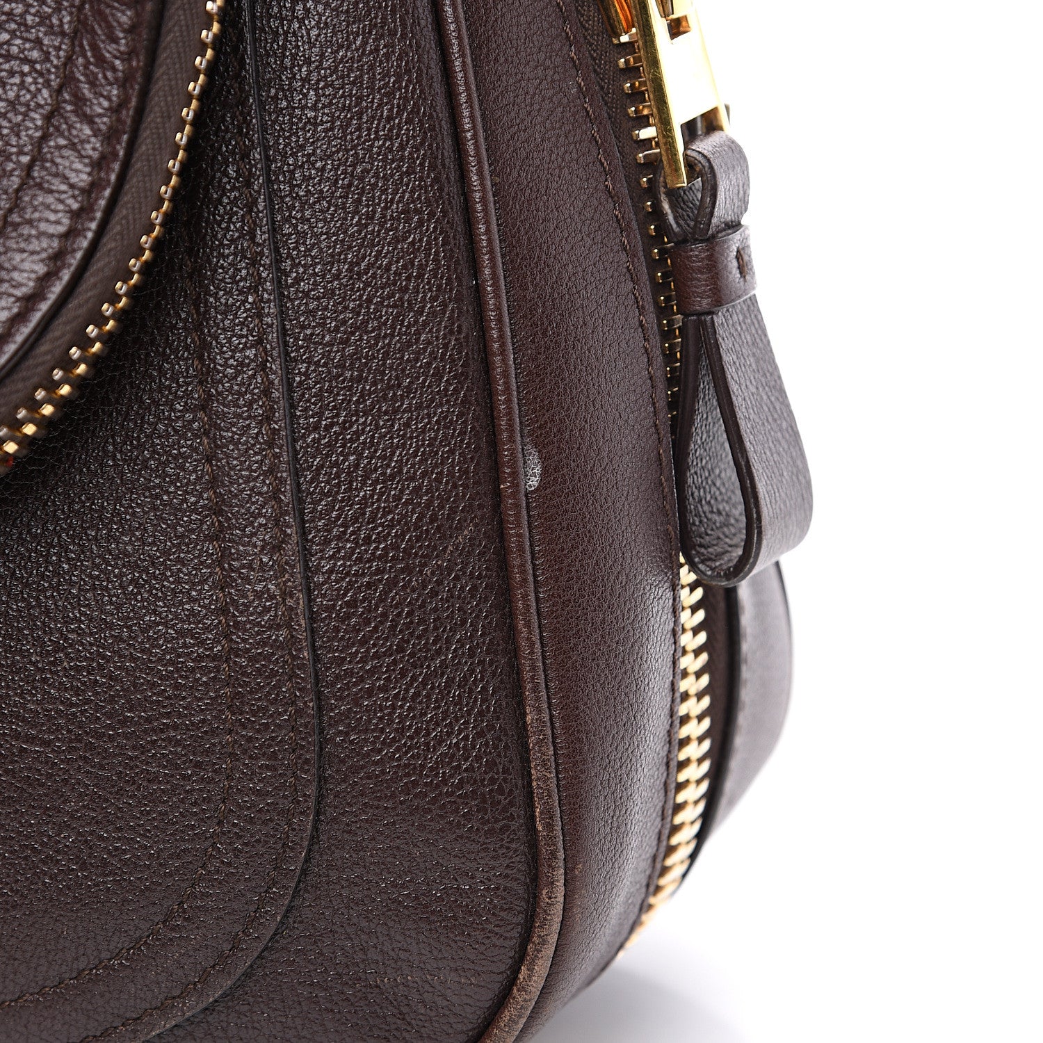 Tom Ford Pebbled Calfskin Large Jennifer Dark Brown 9 of 14