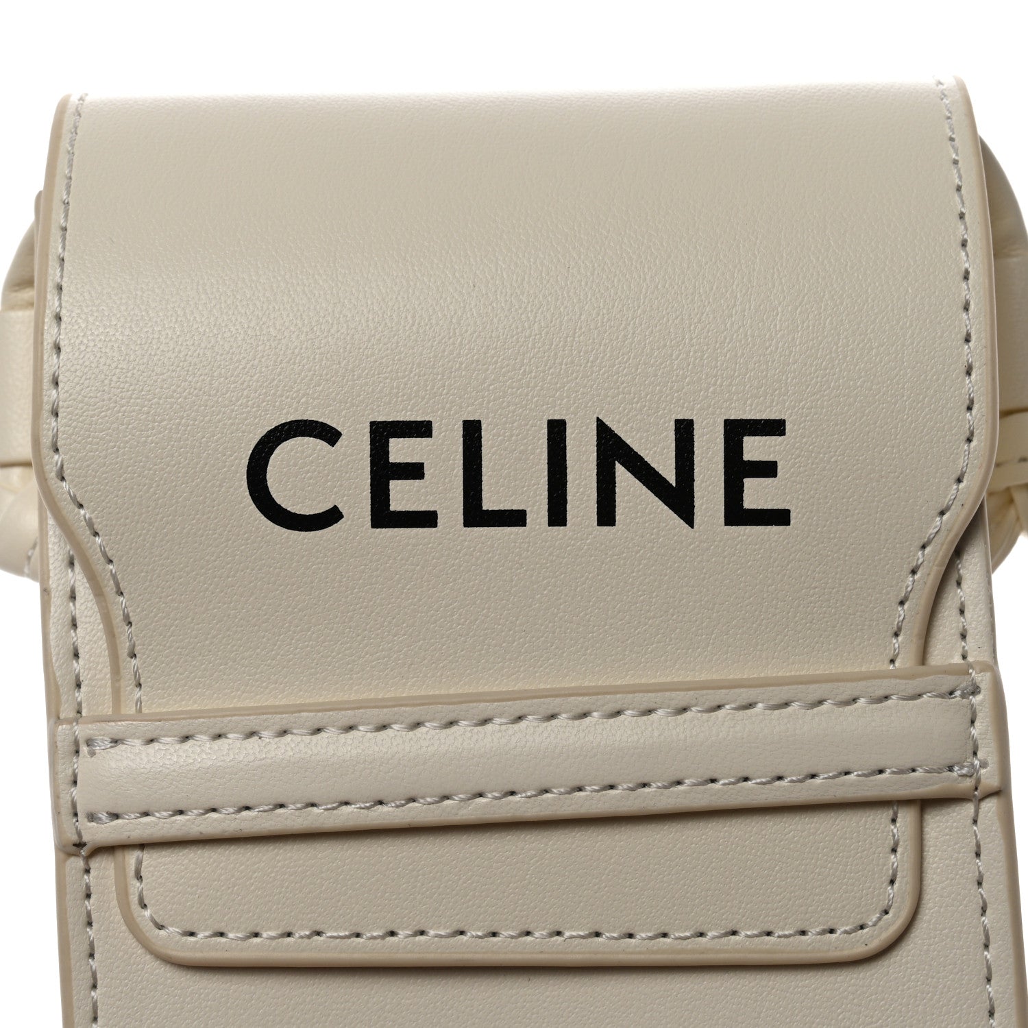 CELINE ケース ホワイト/ベージュ Celine Smooth Calfskin Sunglasses Pouch White 1234282
