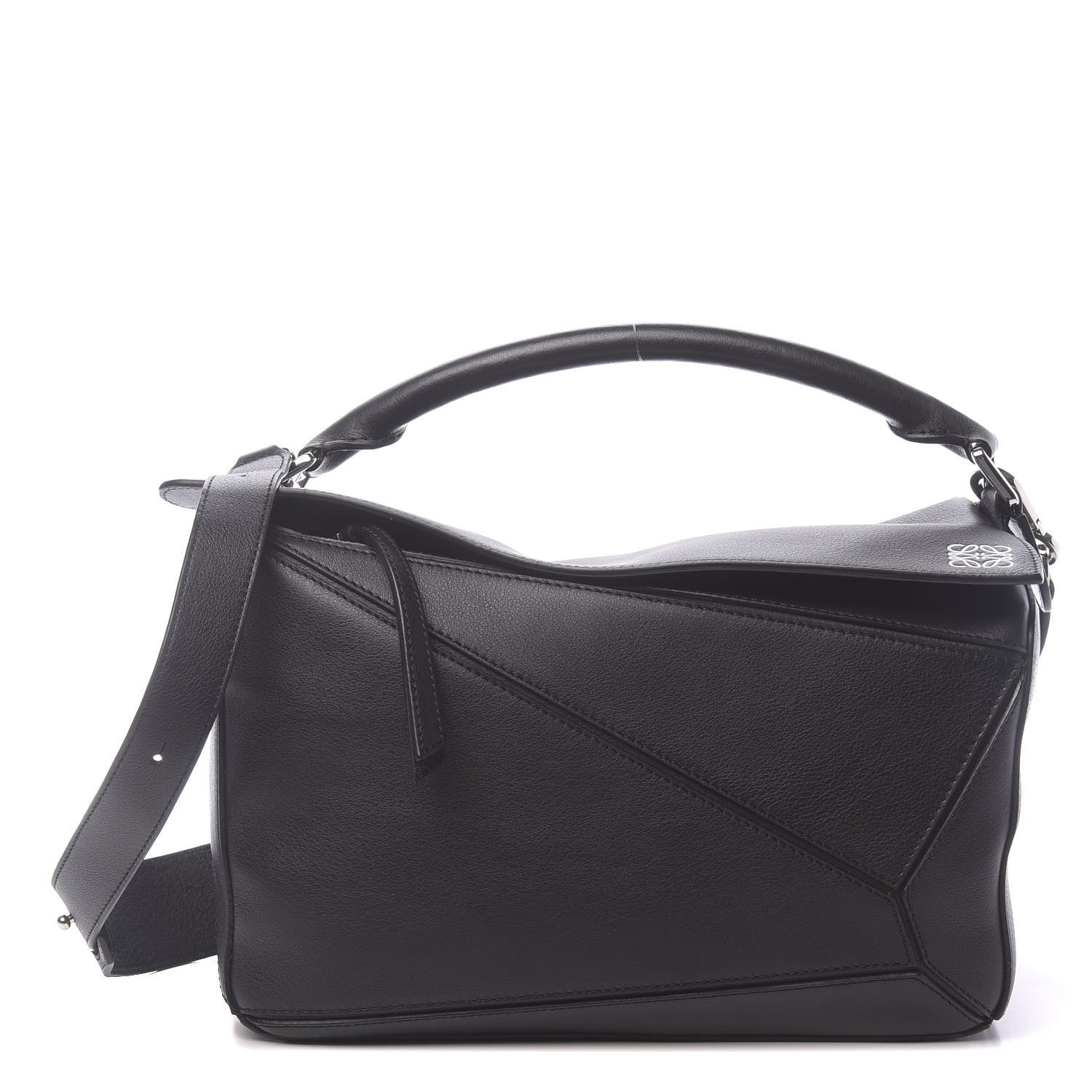 Loewe Calfskin Medium Puzzle Bag Black 1 of 9