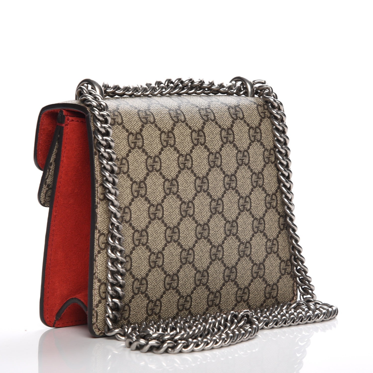 Gucci GG Supreme Monogram Mini Dionysus Shoulder Bag Hibiscus Red 3 of 7