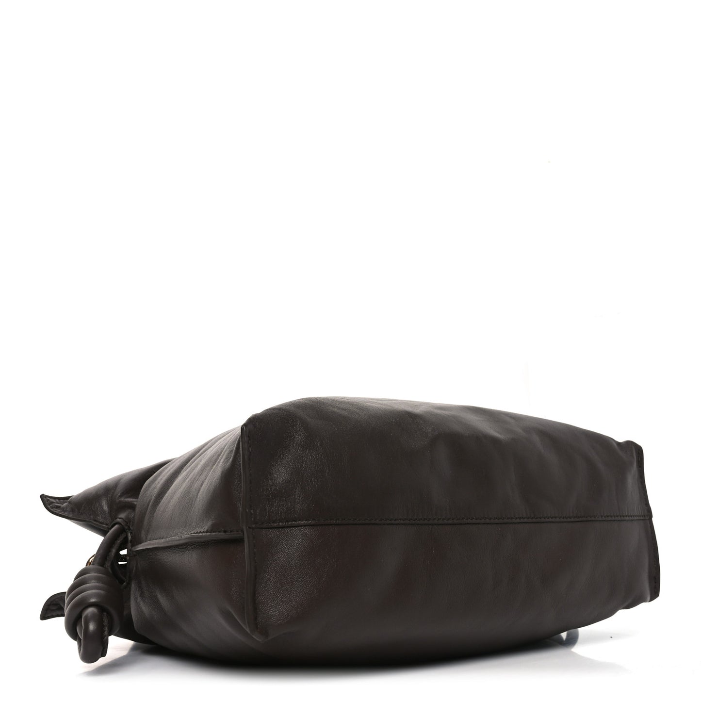 Calfskin Flamenco Puffer Knot Bag Dark Brown