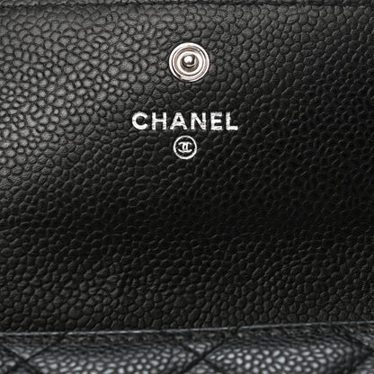 Chanel Caviar Quilted Large Gusset Flap Wallet Black 6 of 9