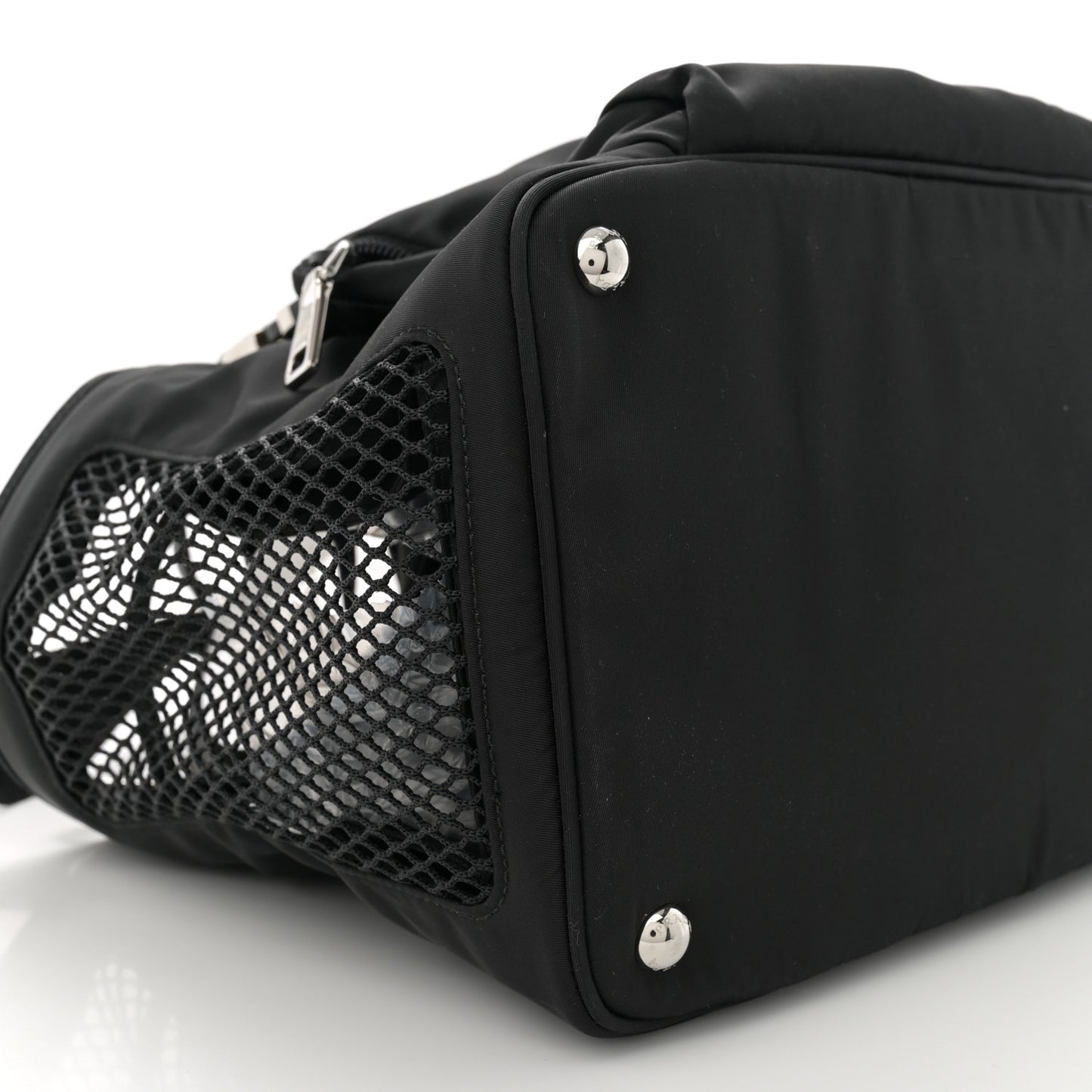 Re-Nylon Saffiano Pet Bag Black