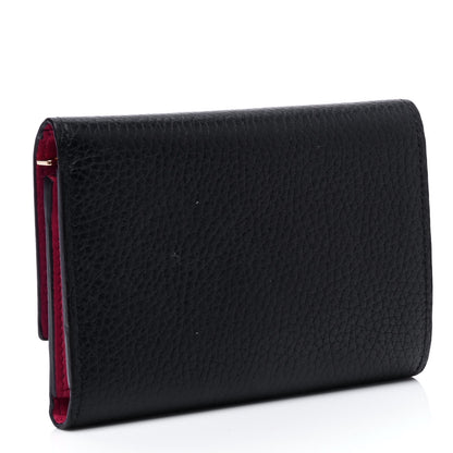 Louis Vuitton Taurillon Capucines Compact Wallet Black 2 of 5