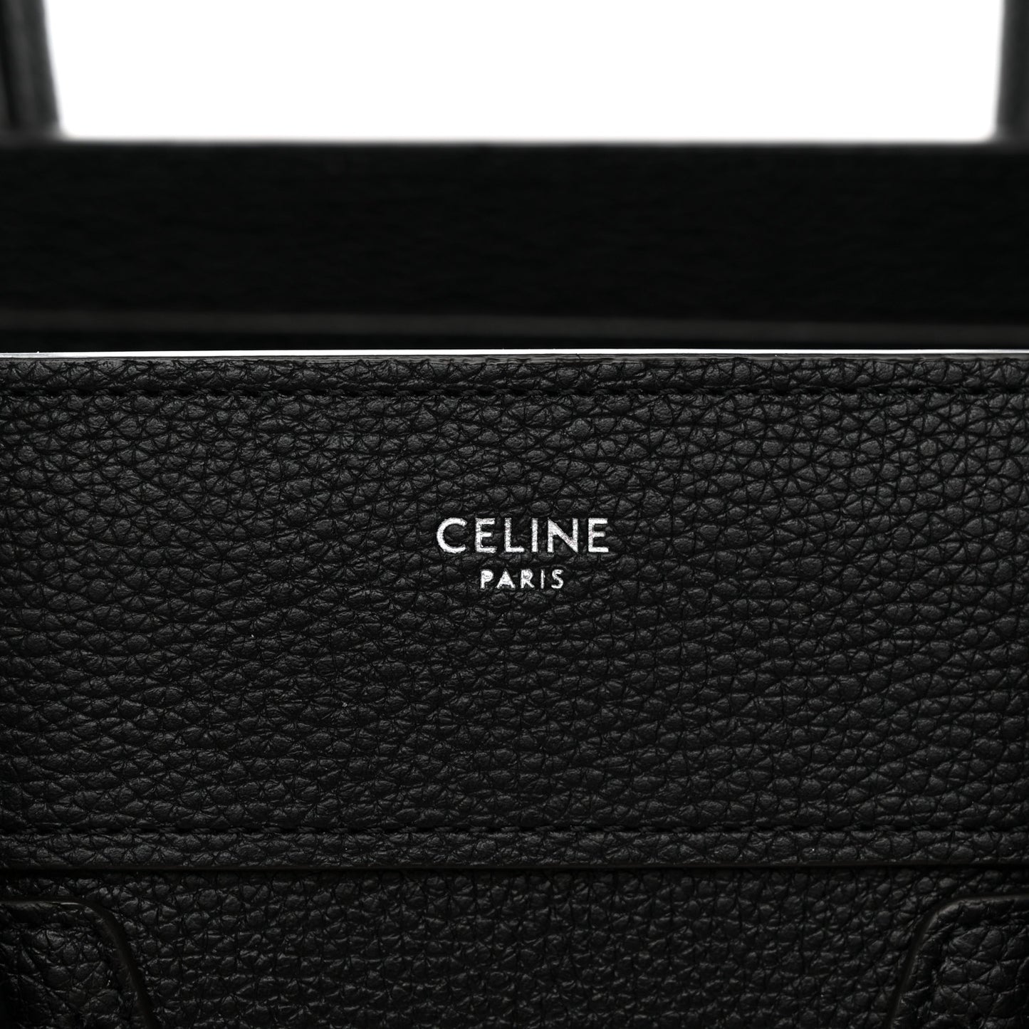 Drummed Calfskin Micro Luggage Black