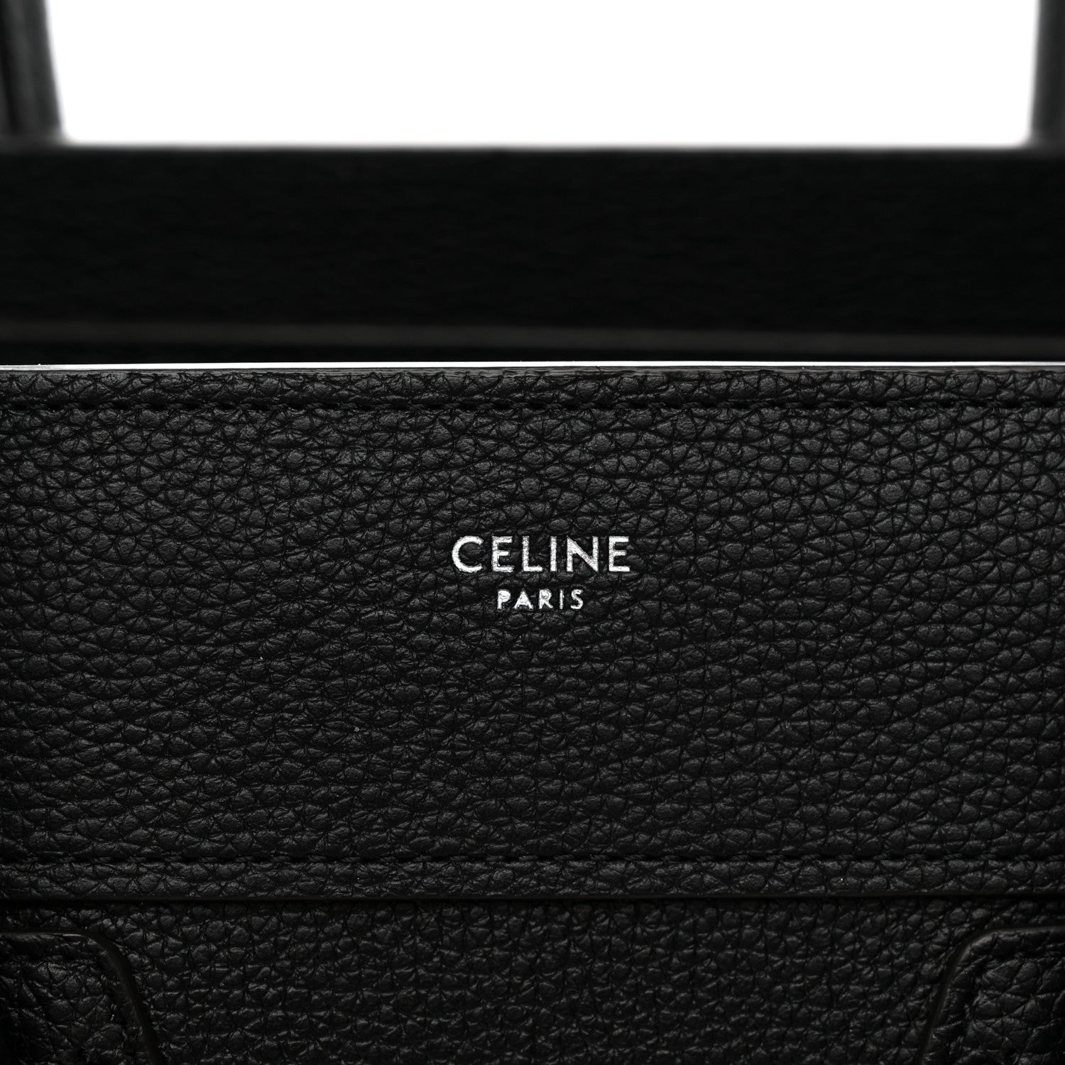 Celine Drummed Calfskin Micro Luggage Black 7 of 11