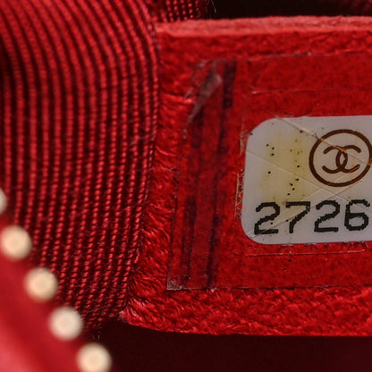 Chanel Aged Calfskin Chevron Quilted Small Gabrielle Hobo Red 6 of 9