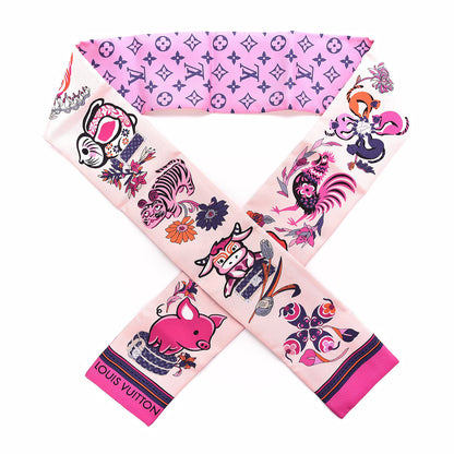 Louis Vuitton Silk Monogram Superstition Bandeau Rose 1 of 6