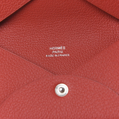 Hermes Evercolor Calvi Card Case Vermillion 6 of 8