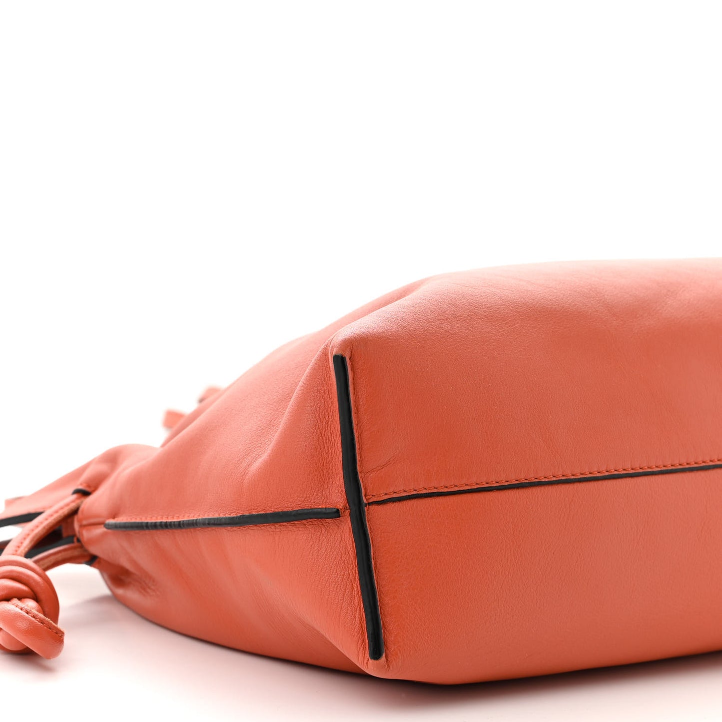 Nappa Flamenco Knot Clutch Vermillion