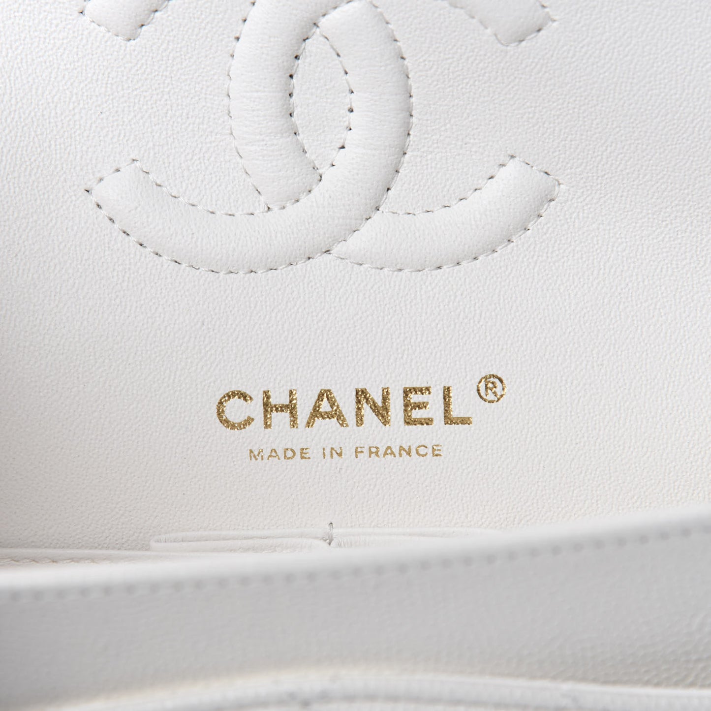 Caviar Quilted Small Double Flap White