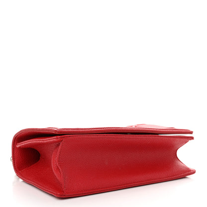 Christian Dior Grained Calfskin Small Diorama Flap Bag Red 4 of 15