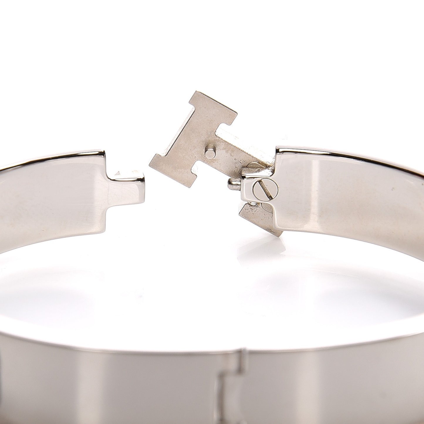 Enamel Narrow Clic Clac H Bracelet GM Chocolate