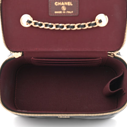 Chanel Lambskin Quilted Small Vanity Case With Chain Black 5 of 11
