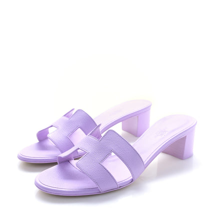Hermes Epsom Oasis Sandals 40 Violet Amethyste 3 of 8