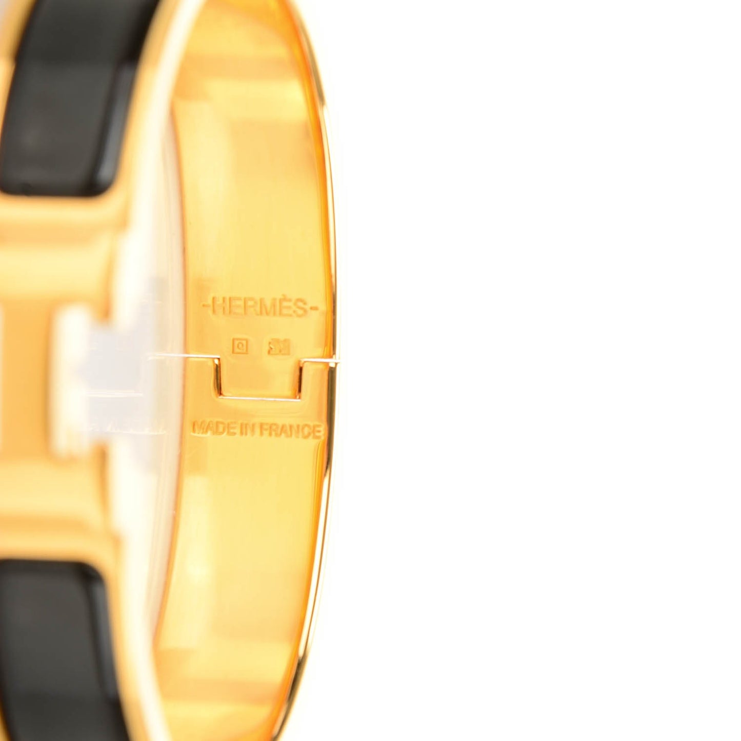Enamel Narrow Clic Clac H Bracelet PM Black