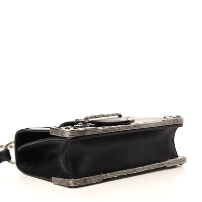 Prada Crystal City Calf Saffiano Cahier Shoulder Bag Black 4 of 9