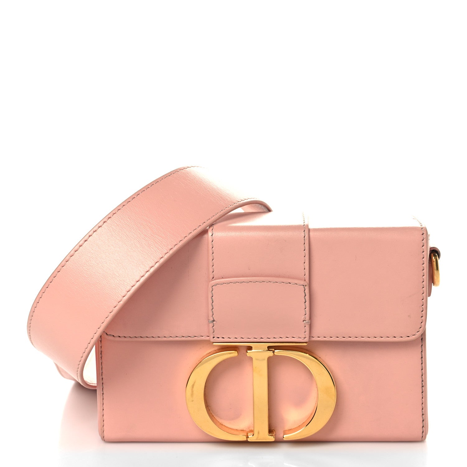 Christian Dior Smooth Calfskin Micro 30 Montaigne Flap Bag Pale Pink 1 of 11