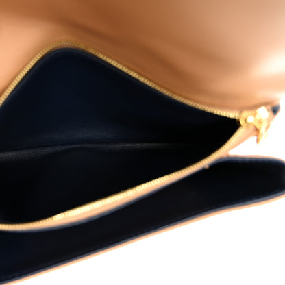 Louis Vuitton Lambskin Embossed Monogram Pochette Coussin Camel 6 of 9