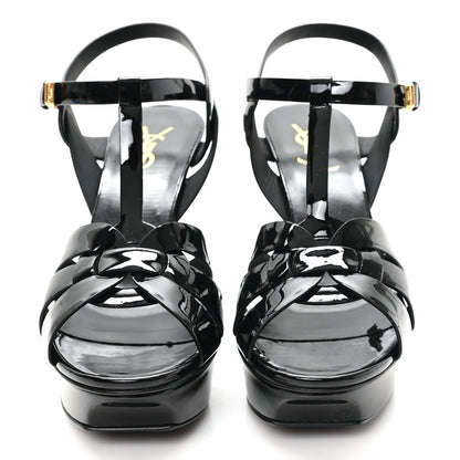 Saint Laurent Patent Tribute 75 Platform Sandals 37.5 Black 3 of 10