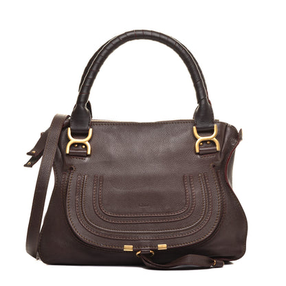 Chloe Calfskin Medium Marcie Satchel Truffle 1 of 9