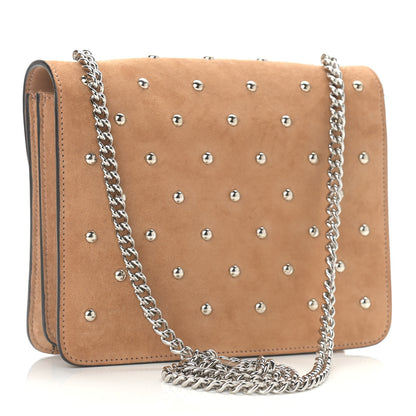 Gucci Suede Crystal Small Interlocking G Shoulder Bag Taupe 3 of 10