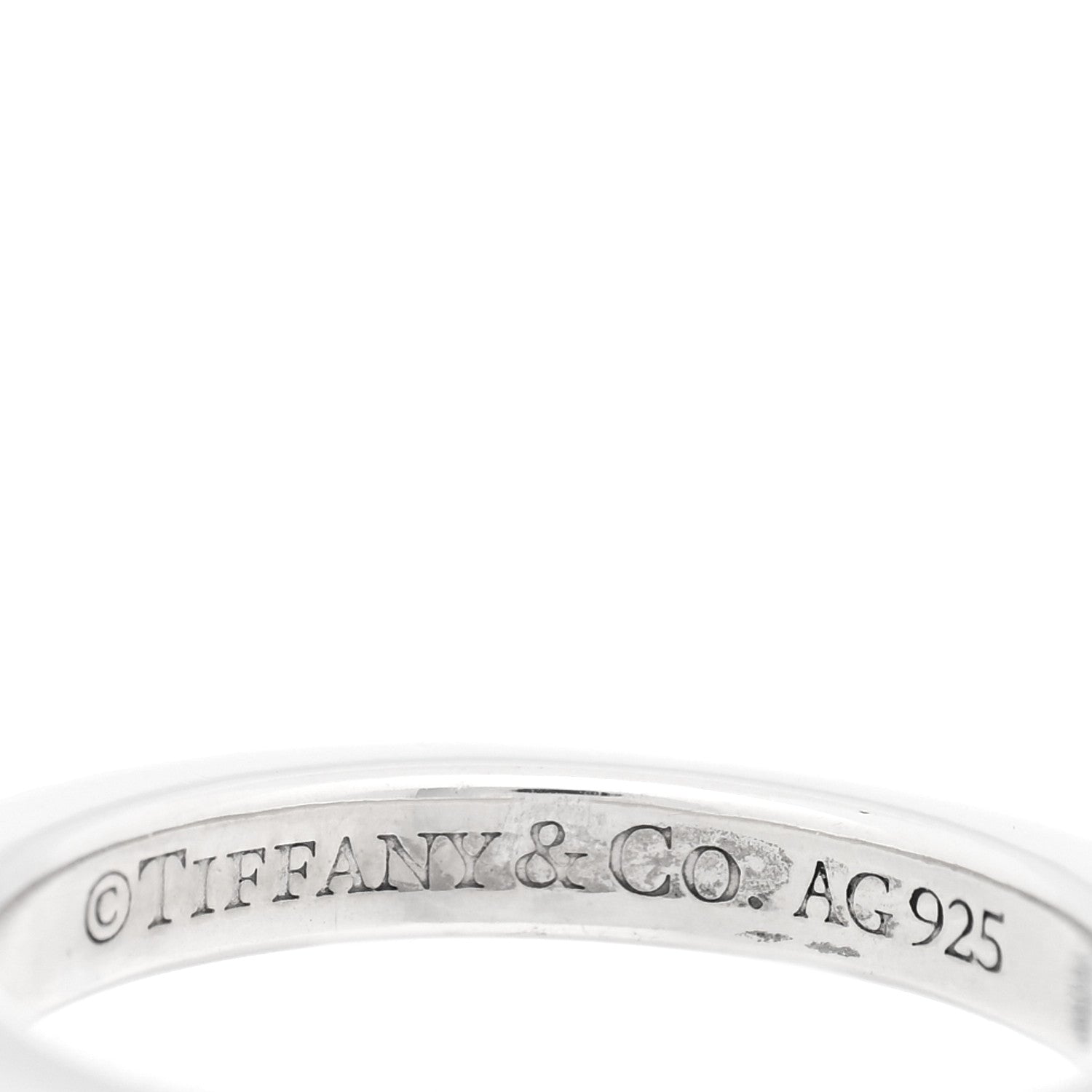 Tiffany Sterling Silver T Square Ring 46 3.75 4 of 4