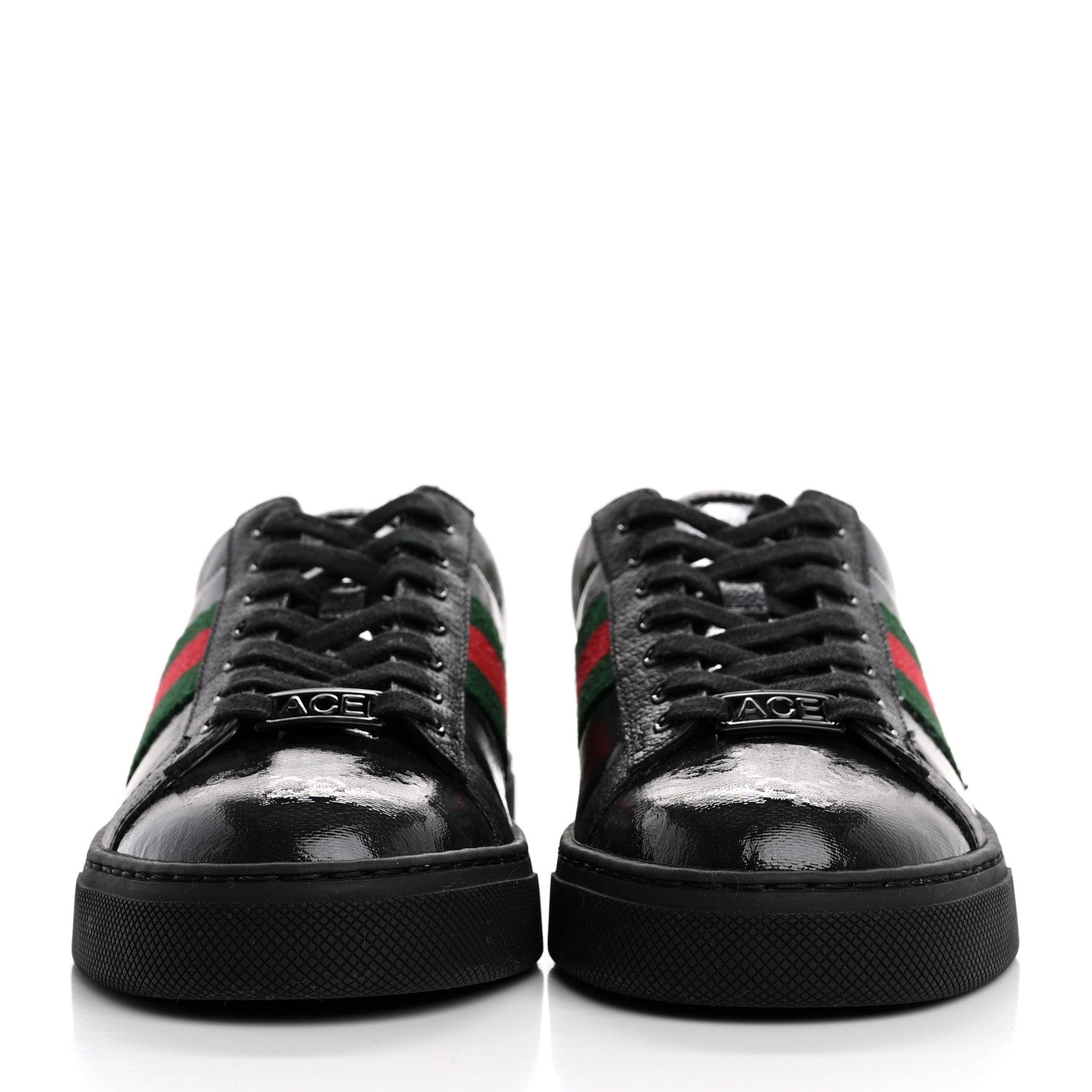 Gucci Crystal GG Monogram Web Womens New Ace Sneakers 36 Black 3 of 12