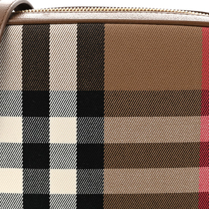Burberry Calfskin House Check Small Camera Bag Earth 9 of 11