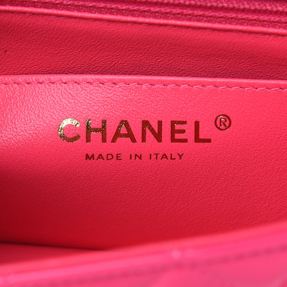 Chanel Patent Quilted Mini Rectangular Flap Pink 6 of 10