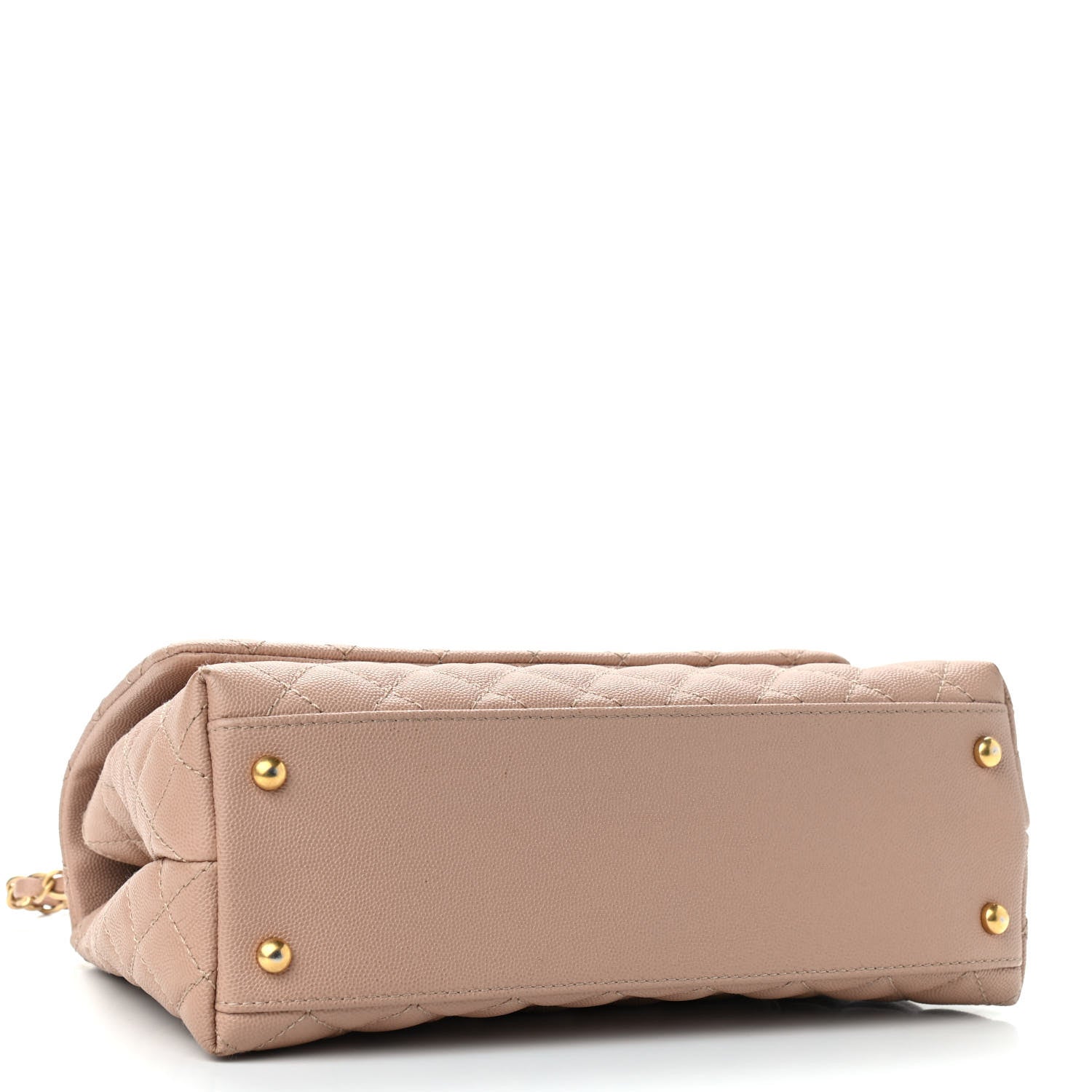Chanel Caviar Quilted Small Coco Handle Flap Light Beige 3 of 8
