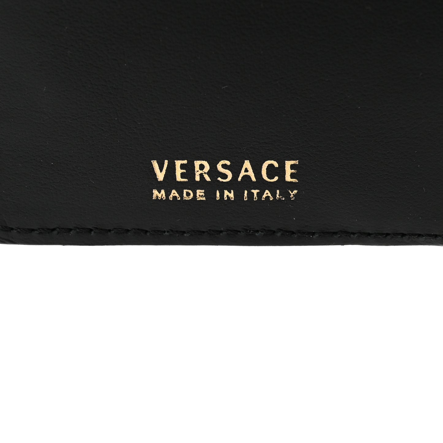 Vitello Medusa Iphone Wristlet Wallet Black