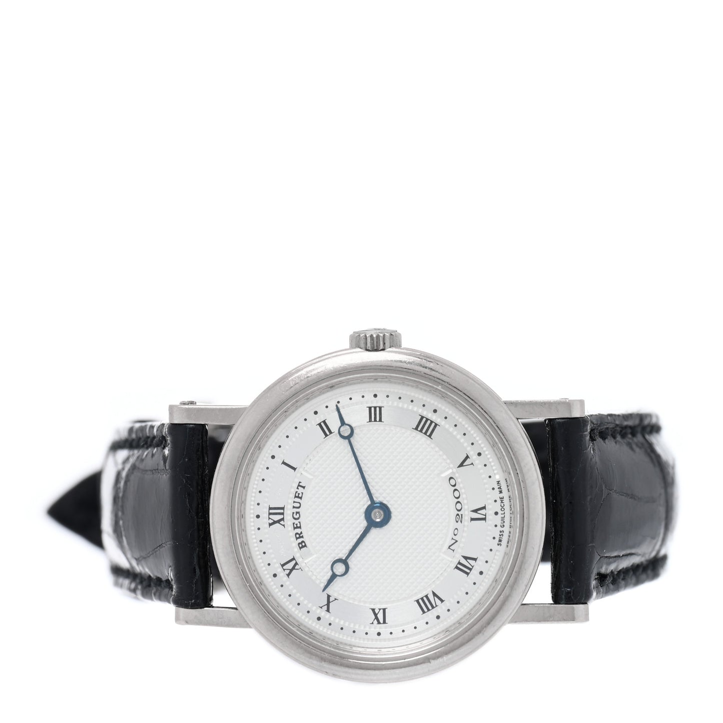 18K White Gold Alligator 25.7mm Classique Manual Winding Watch 8560