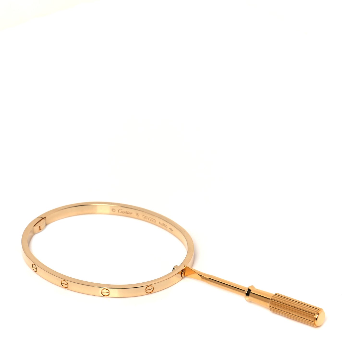 18K Yellow Gold Small LOVE Bracelet 16