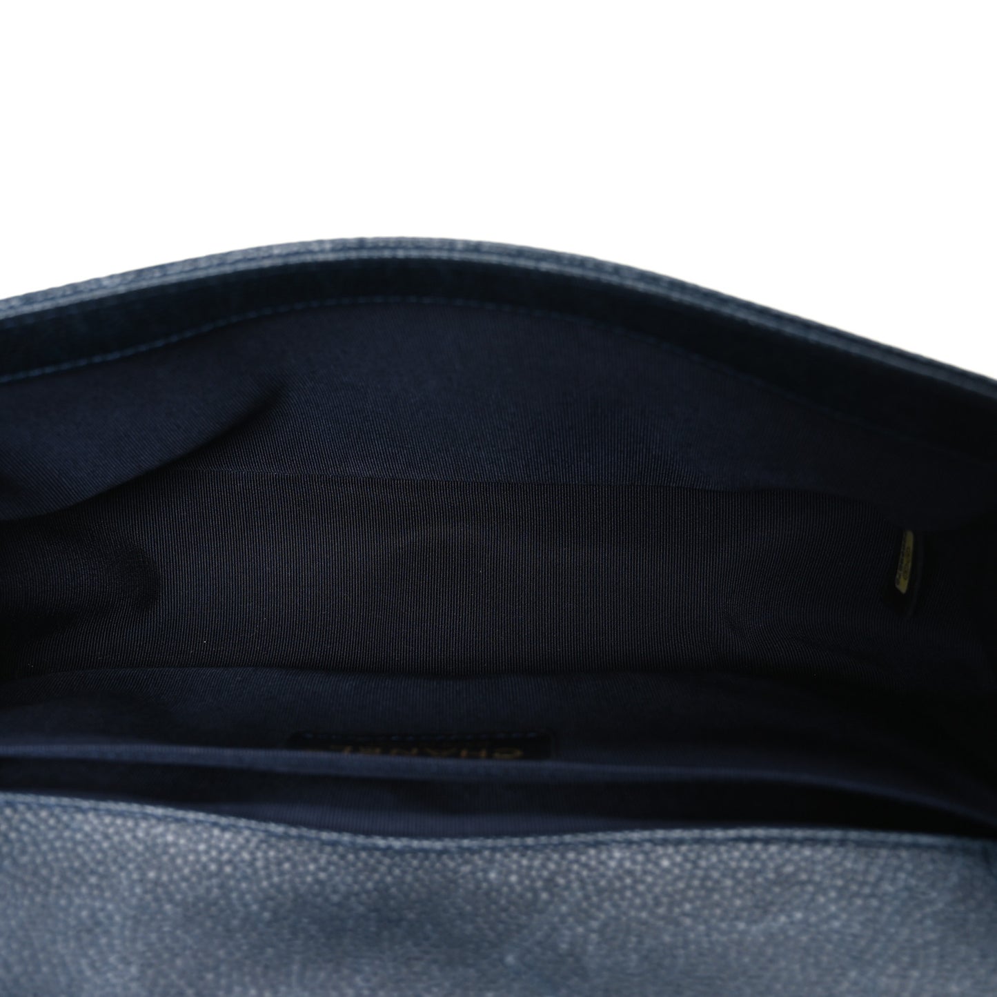 Caviar Quilted Medium Boy Flap Navy