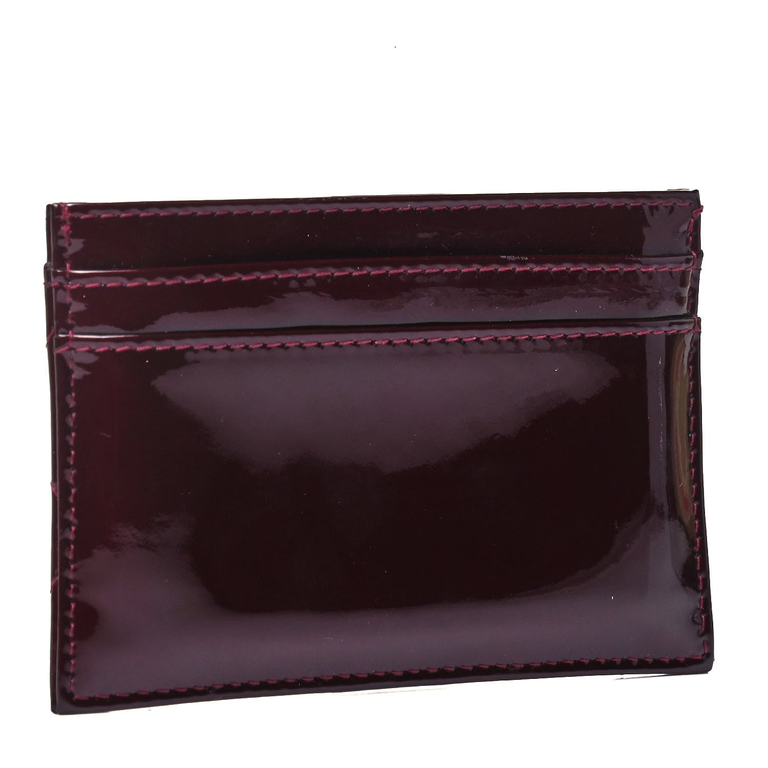 Chanel Patent Quilted Brilliant Card Holder Light Burgundy 3 of 8