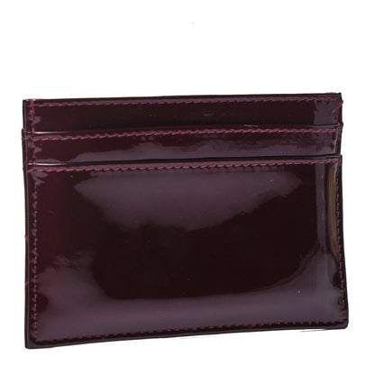 Chanel Patent Quilted Brilliant Card Holder Light Burgundy 3 of 8