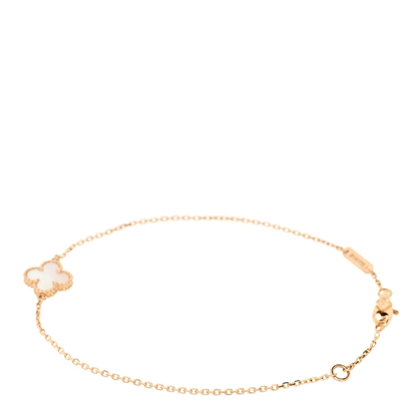 18K Yellow Gold Mother of Pearl Sweet Alhambra Bracelet