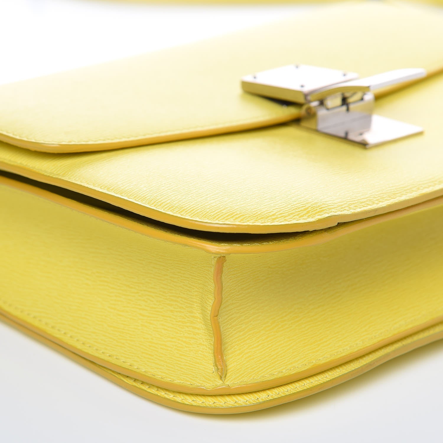 Celine Liege Calfskin Medium Classic Box Flap Bag Saffron 8 of 13