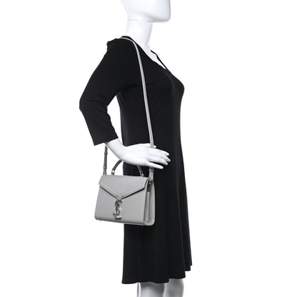 Saint Laurent Grain de Poudre Mini Classic Monogram Cassandra Top Handle Granite 2 of 9