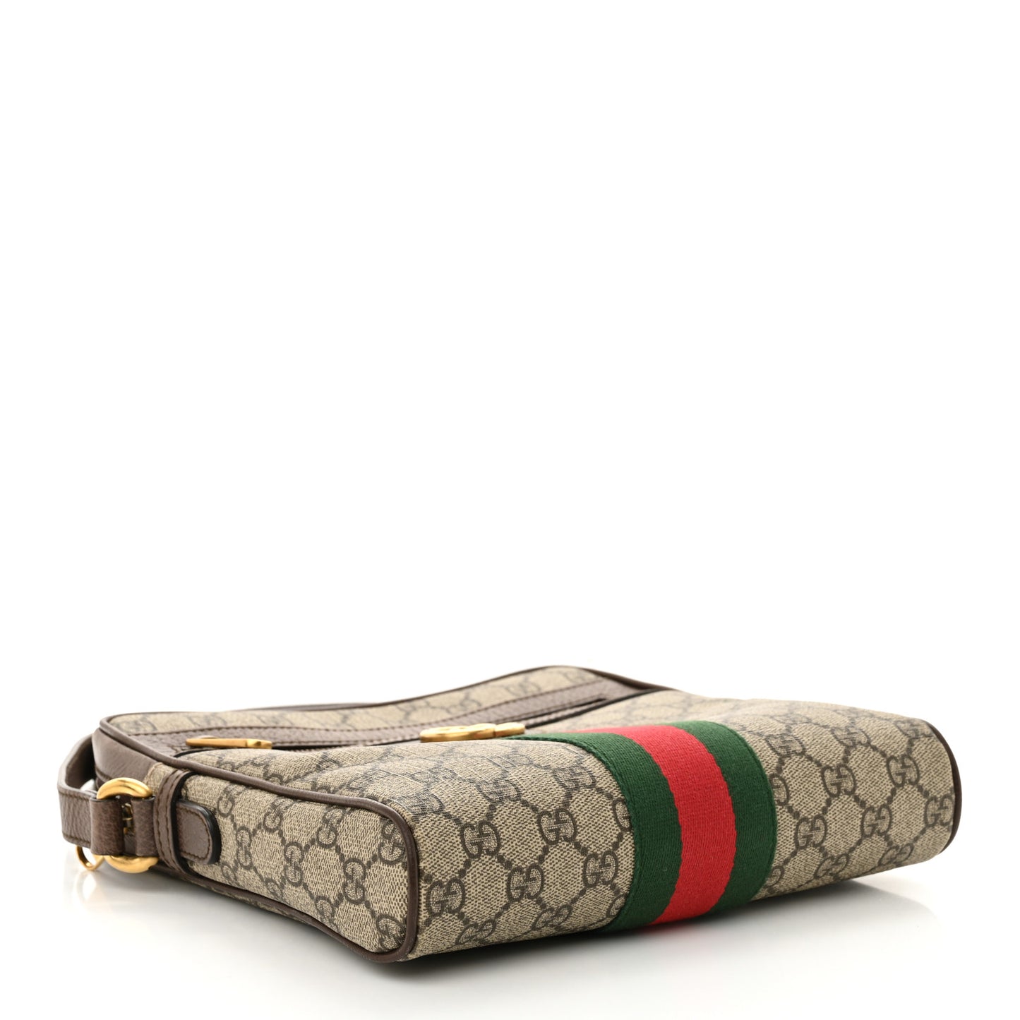GG Supreme Monogram Web Small Ophidia Messenger Bag Brown