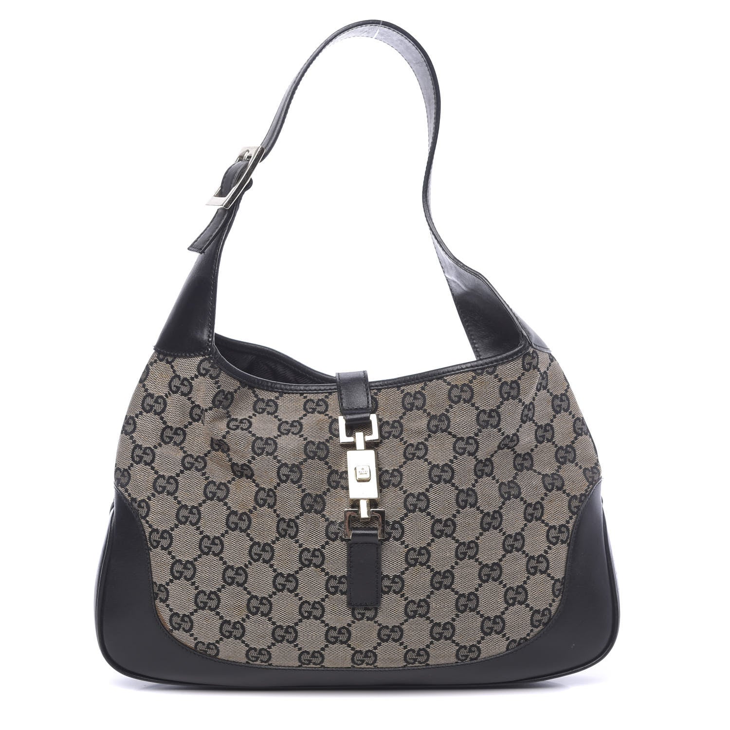 Gucci Monogram Small Jackie O Hobo Black 1 of 10